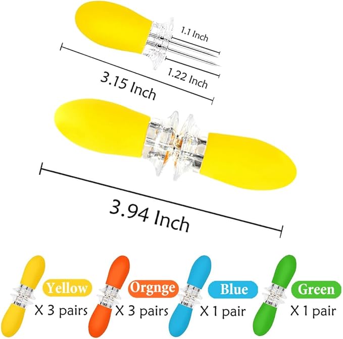 16 Pcs/8 Pairs Corn Holders, Stainless Steel Corn on The Cob Holders