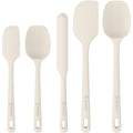 ChefAide 5 Pieces Silicone Spatula Set, Food Grade Rubber Spatula, Upgrade Strong Handle with Ergonomic Grip, Heat Resistant Up to 600°F for Nonstick Cookware, Cooking