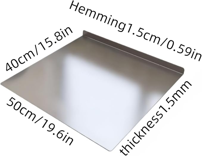 Large Stainless Steel Cutting Board for Cutting Meat, Choppers, Vegetables, Fruits, Bread and Baking Easy to clean, Easy to store, Dishwasher safe (40 * 50)