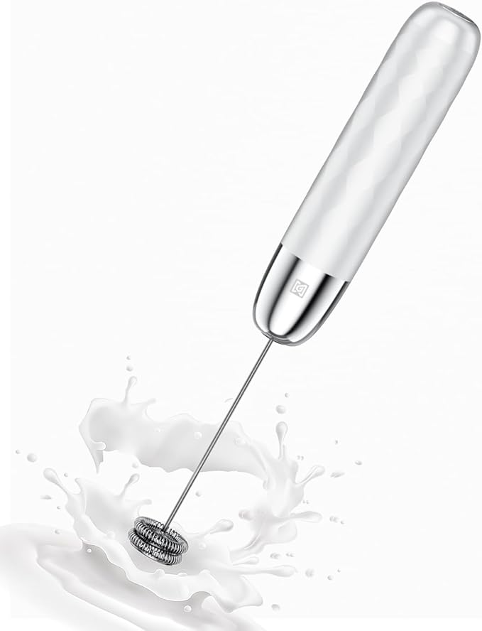 Maestri House Rechargeable Milk Frother, LunaFro Mini with Detachable Wand