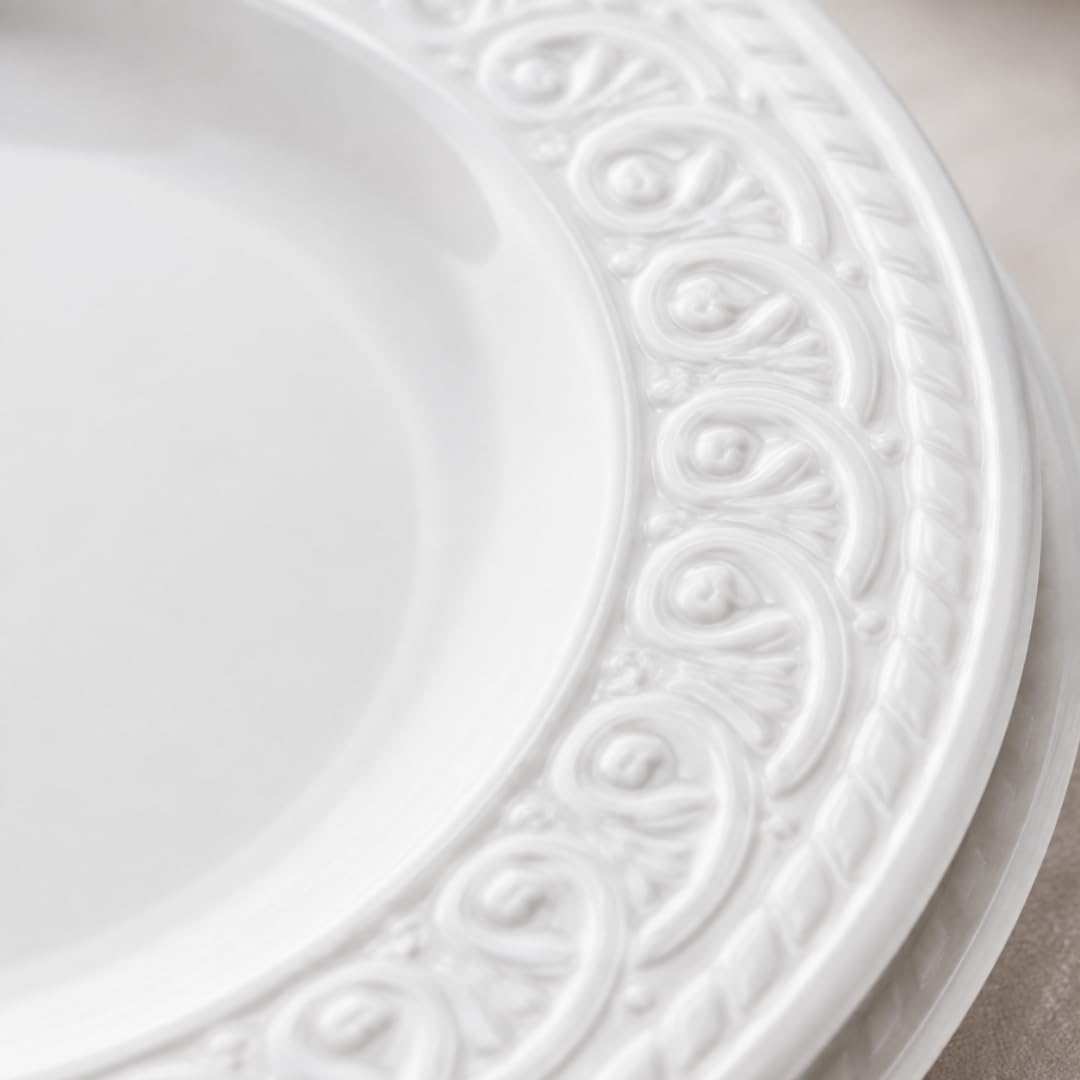 Villeroy & Boch Cellini 12 Piece Dinnerware Set, White, Service for 4