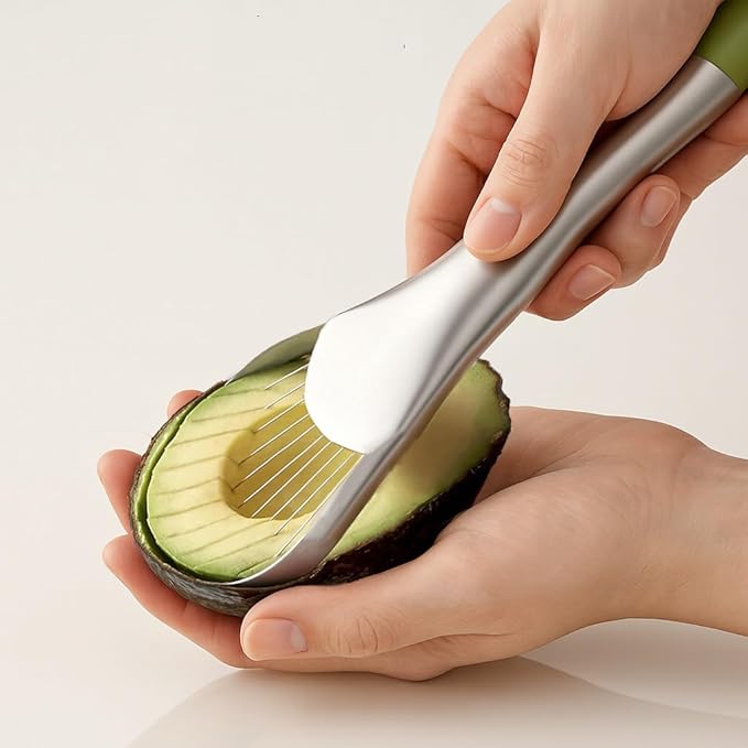 QPQ 2-in-1 Avocado Slicer & Pitter, Stainless Steel Kitchen Tool