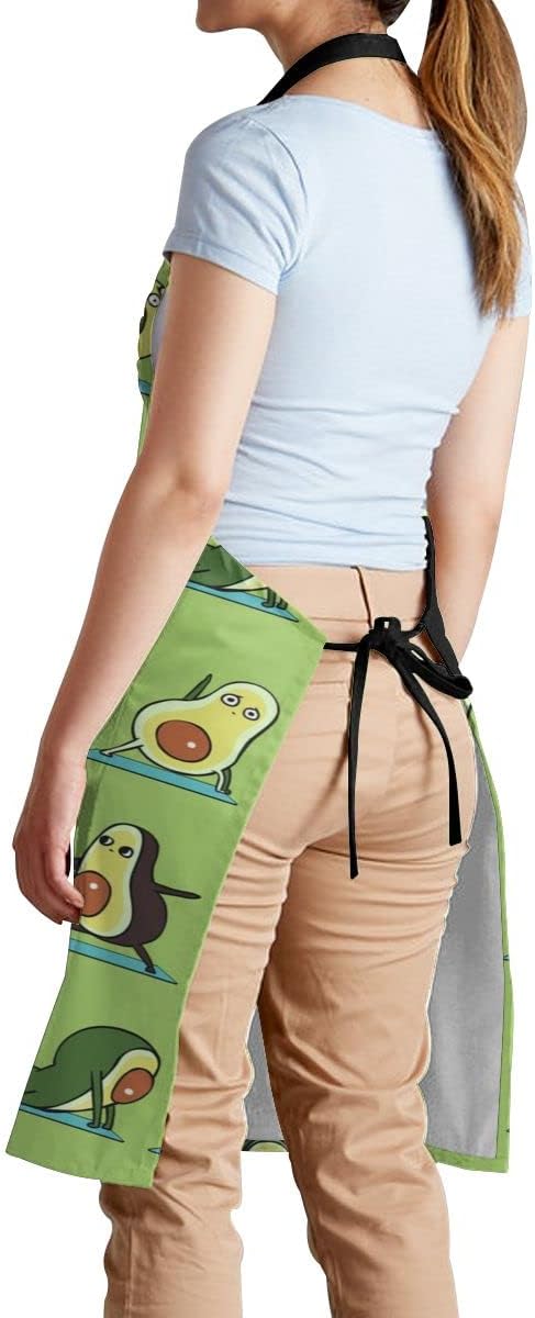 Wisedeal Yoga Avocado Apron, Waterproof Fabric, Adjustable Drawstring