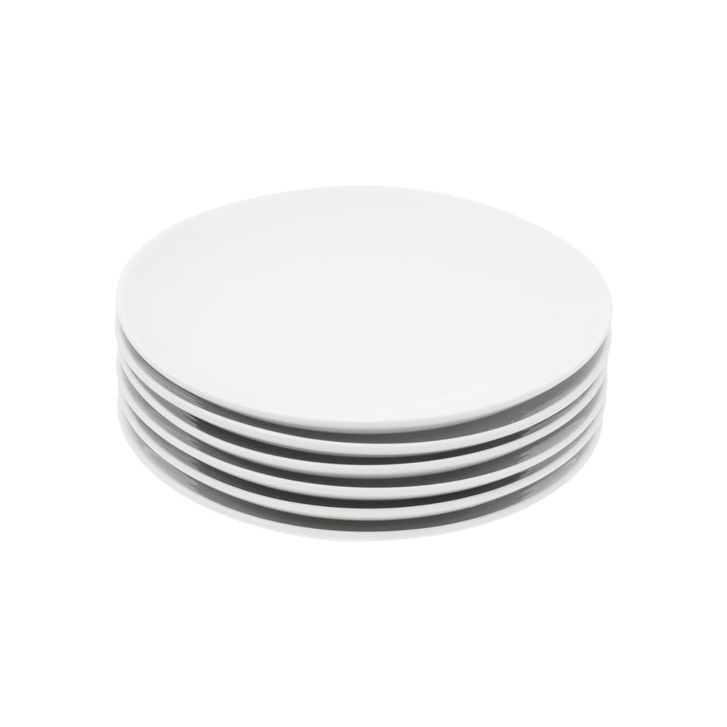 Miicol Ceramic Appetizer Plates Set of 6, White Dessert Plates 8 Inch