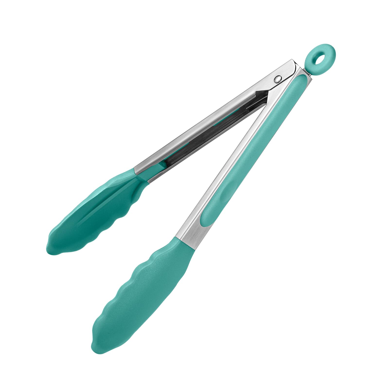 U-Taste Kitchen Tong for Cooking, 480ºF Heat-Resistant Tps, 9in/Aqua Sky