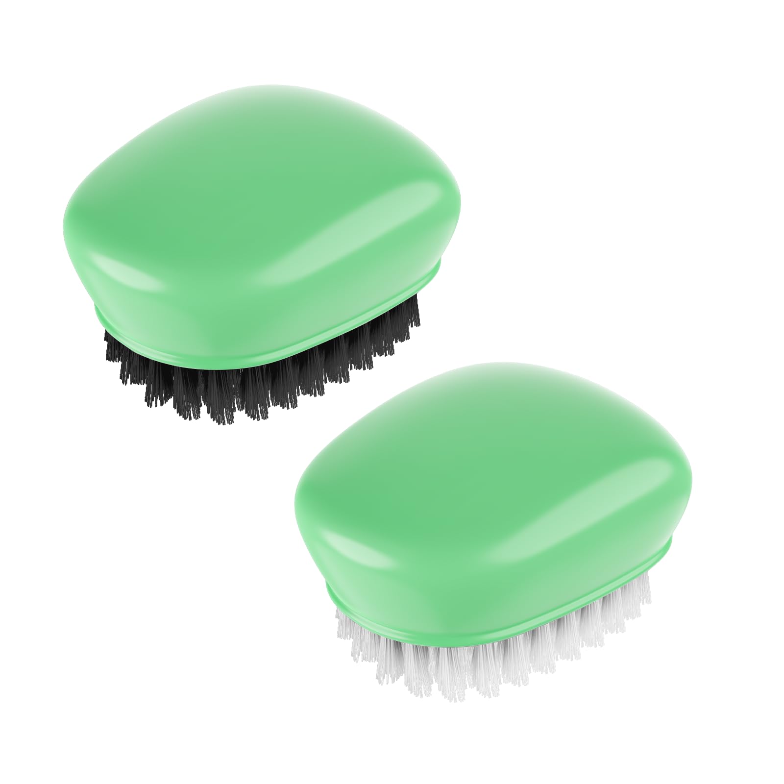 SXhyf Vegetable Brush Scrubber for Food, Black Stiff & White Soft Bristles