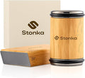 Stonka Oak Rolling Knife Sharpener Kit – Natural Wood, Diamond Wheels, Magnetic Angle Guide 15° & 20°, Leather Strop – Giftable Packaging