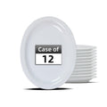 IRESTAURANT PLUS Stoneware Narrow Rim Commercial Grade Dinnerware,Bright White Oval Platter 11.5" x 8.5", Case of 12