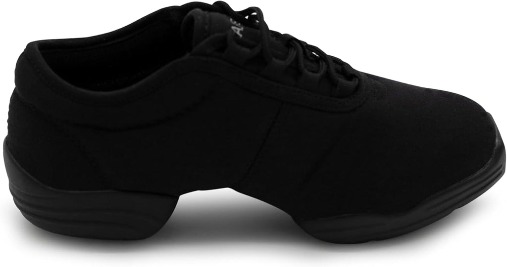 Capezio womens Canvas Sneaker dance shoes, Black, 10.5 US