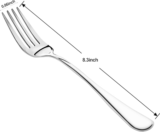 NICE KITCHEN 24 Pieces Dinner Forks Set,8" Fork,Stainless Steel Dinner Fork