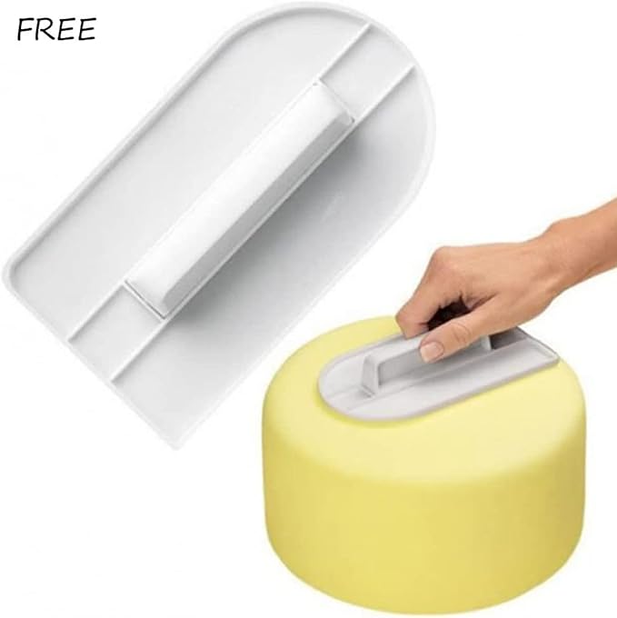 COZY GADENT Adjustable Cake Scraper, Plastic Cake Cream Smoother, Easy Comb Set Edge Side Decorating Tools, With Tools 3 in 1