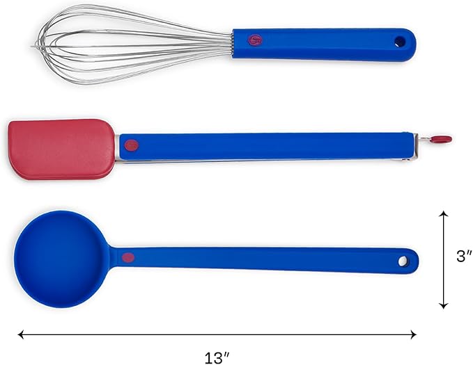 Great Jones 3-Piece Large Kitchen Utensil Set - Whisk, Spoon, and Tongs
