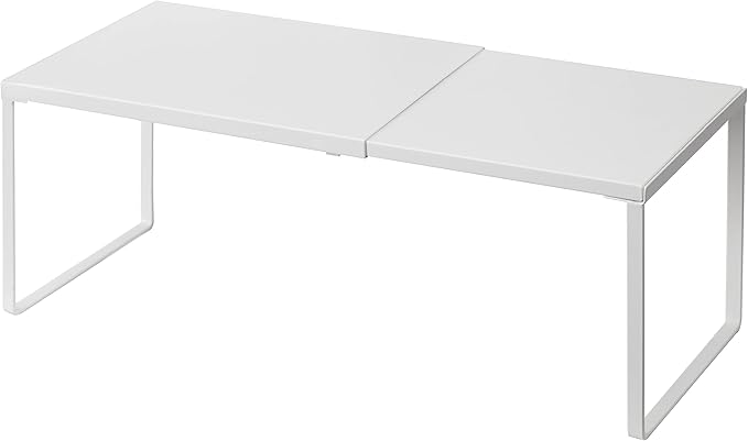 Nxconsu Expandable Cabinet Shelf, Shelf Riser for Cabinets, 8.26" White