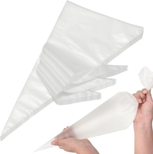 18 Inch Pastry Piping Bags - HOMIOVE 100Pack Disposable Icing Bags Thick Anti-Burst Pastry Icing Frosting Piping Bag Tipless Icing Bags for Decorating Cupcakes Cakes Cookies