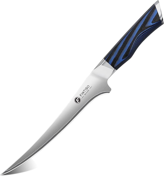 Fillet Knife 7 Inch,2026 New Upgrade High Carbon Stainless Steel Fillet Knife,Handles Made From G10 Material Are More Ergonomic Professional Japanese Fish Knives for Meat Poultry Cutting