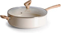 T-fal Revive Ceramic Nonstick Sauté Pan with Lid, 6 Qt Forged Skillet