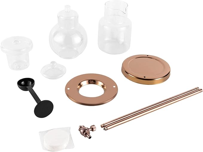 Uphilltool Cold Brew Drip Coffee Maker, 600ml/20.29oz Iced Coffee Brewer Machine Dripper Pot with Measuring Spoon and Stainless Steel Filter for Home Office Coffee Shop