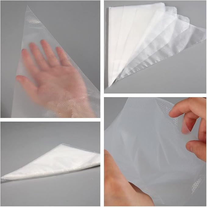 AMBESTAR 21 Inch Icing Piping Bags,100 Pcs Durable Anti-rupture Frosting Piping Bags Disposable for Wedding Cake Birthday Party Dessert Cookie Biscuit Cupcake Decorating
