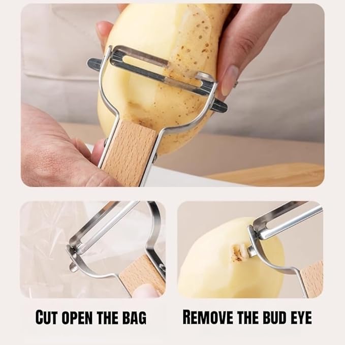 Huakai Vegetable Peeler for Kitchen, 304 stainless steel blade sharp, smooth peeling, good results