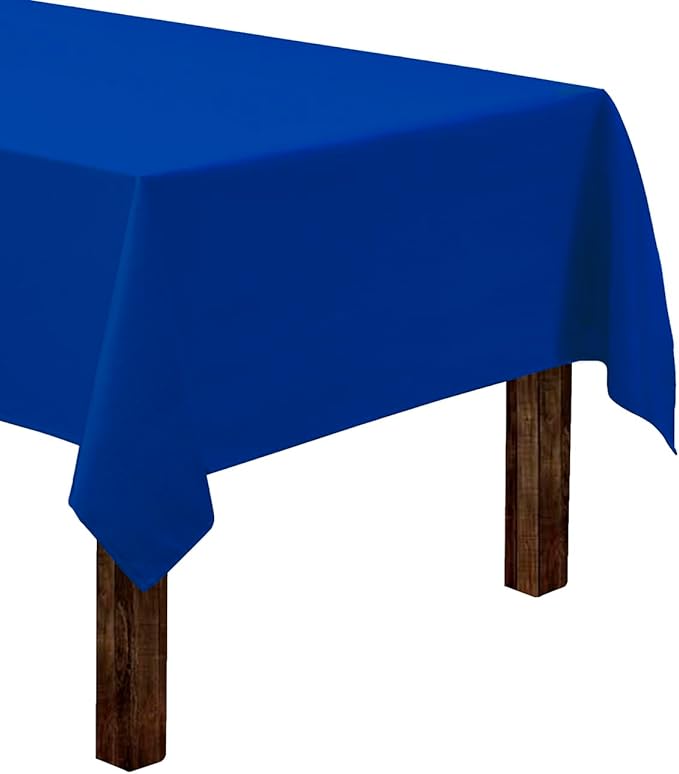 Gee Di Moda Rectangle Tablecloth - 60 x 126 Inch Royal Blue Table Cloth for 8 Foot Rectangle Tables - Heavy Duty Washable Fabric - for Holiday Party, Dinner, Weddings, Baby Shower & Events