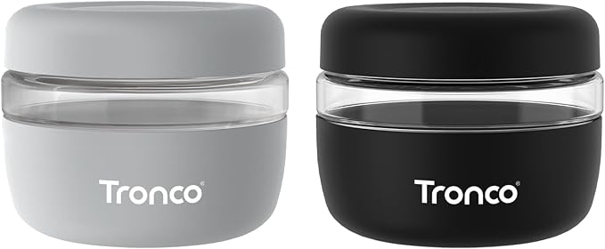 Tronco 16 oz Glass Food Storage & Lunch Bowl Containers with Airtight Lids