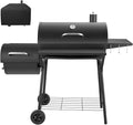 Kendane Barrel Charcoal Grill with offset smoker, 714 Square Inches Cooking Area, Outdoor BBQ Grill with Front and Side Shelf, Perfect for Backyard, Patio Parties and Picnics