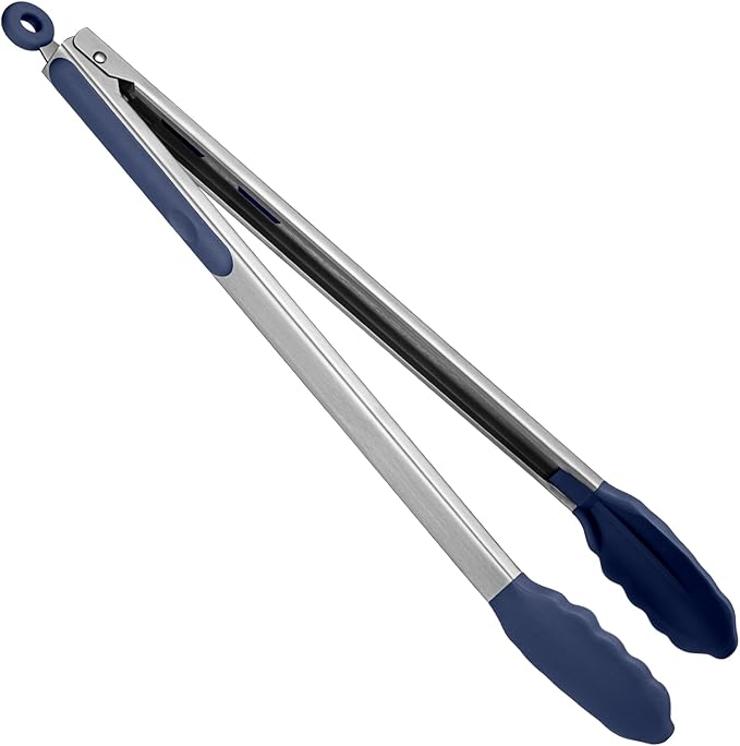 U-Taste Kitchen Tong for Cooking, 480ºF Heat-Resistant, 16in/Midnight Blue