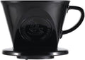 JynJyn Melamine Pour Over Coffee Maker with 3 Drip Holes, Pour Over Coffee Dripper For Camping, Home, Café, Size 02 (Black)