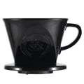 JynJyn Melamine Pour Over Coffee Maker with 3 Drip Holes, Pour Over Coffee Dripper For Camping, Home, Café, Size 02 (Black)