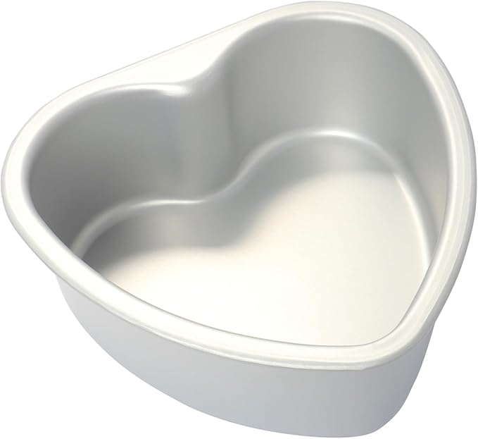 Gvhntk Heart Shaped Cake Pan 8 Inch Aluminum Cake Pans Heart Cake Tin Baking Cake Mold for Valentine's Weddings Birthday Party