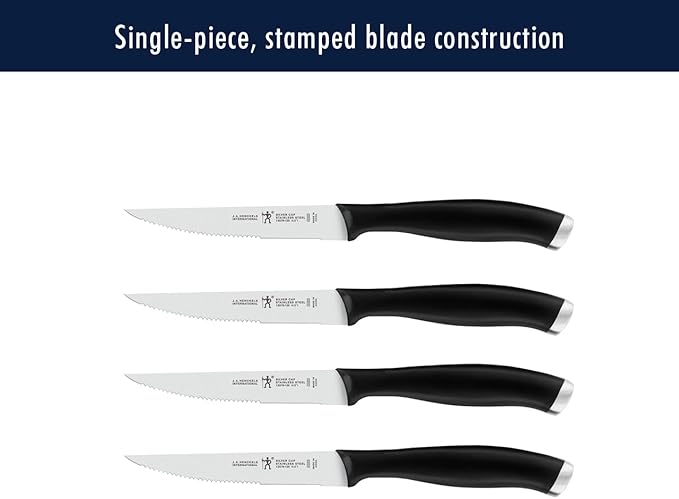 HENCKELS Silvercap 14 Piece Knife Block Set, German-Engineered, Black