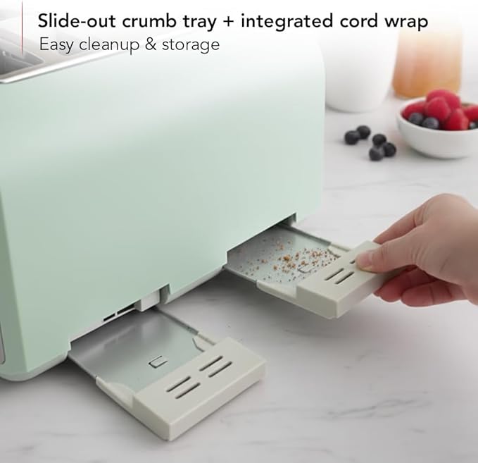 OVENTE Electric 4-Slice Toaster, 6-Shade Settings, Light Blue TS4410LBL