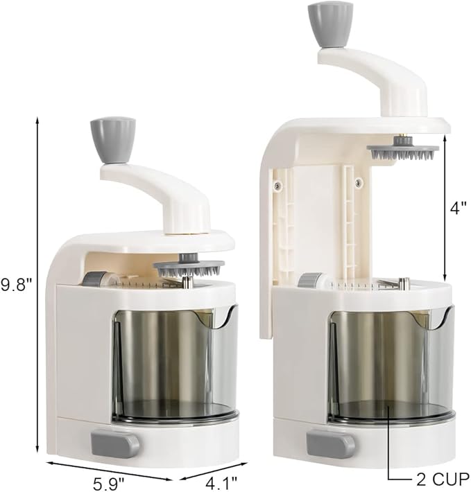 Badelite Vegetable Spiralizer 4-IN-1 Rotating Blade Veggie Spiralizer Zucchini Noodle Maker with Strong Suction Cup Spiral Vegetable Cutter Slicer - White