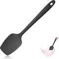 Lilybeam 600ºF Heat Resistant Silicone Spoon Spatula for Cooking, Black