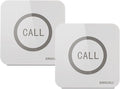 SINGCALL Restaurant Pager System, 2 Waterproof Wireless Call Buttons