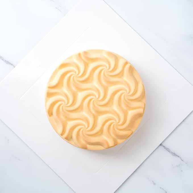 Pastry Tek 6.8 Inch Swirl Cake Pan, 1 Oven-Ready Silicone Bundt Cake Pan - Flexible, Freezable, White Silicone Small Cake Mold, Easy Release, For Baking Desserts - Restaurantware