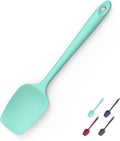 Doosu 600°F High Heat Silicone Spoon Spatula for Cooking (Aqua Sky, 11.4in)
