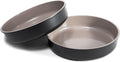 INSETFY 9.5 Inch Round Cake Pan Set of 2,Cast Aluminum Bakeware Ceramic Nonstick Oven and Dishwasher Safe(Black)