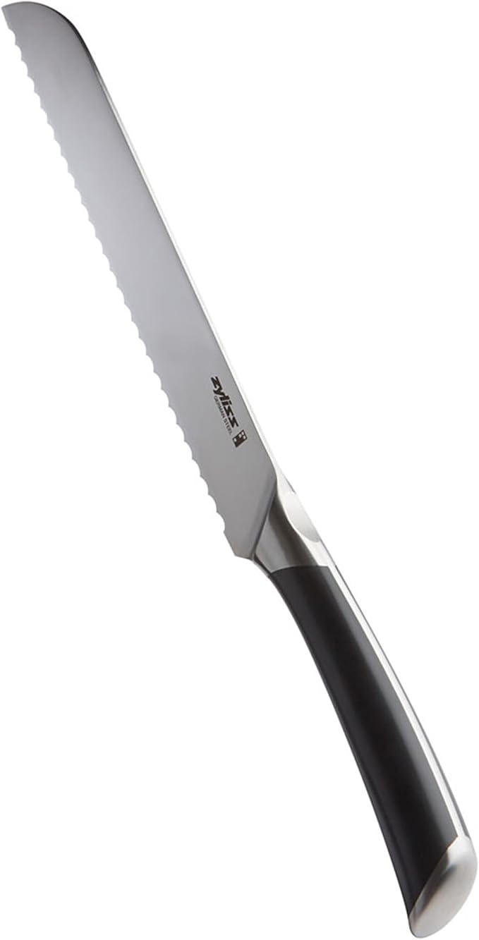 Zyliss Comfort Pro Bread Knife - Full Tang Bread Knife - Ice Hardened Stainless Steel Kitchen Tools - Crumble-Free Kitchen Cutlery - Black/Stainless Steel - 8 inches