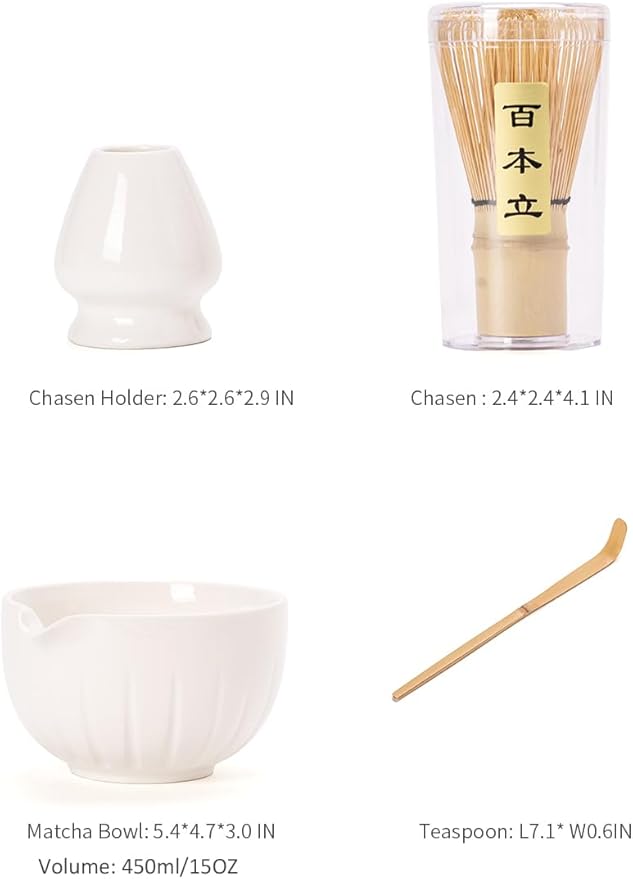 TANG PIN Matcha Set - Match Bowl and Whisk, 15 OZ Matcha Whisk Set