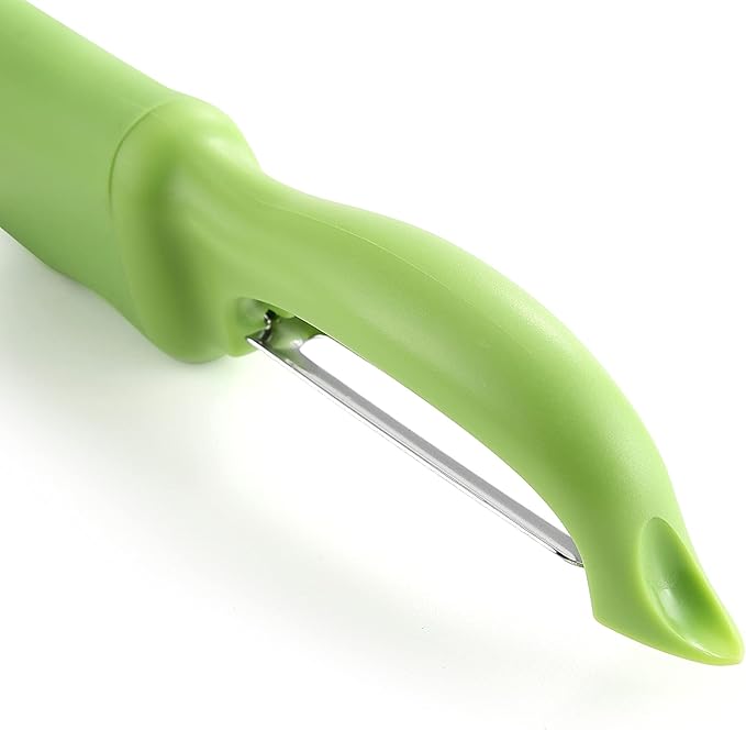 Spring Chef Swivel Vegetable Peeler with Soft Grip Handle, Set of 2, Green