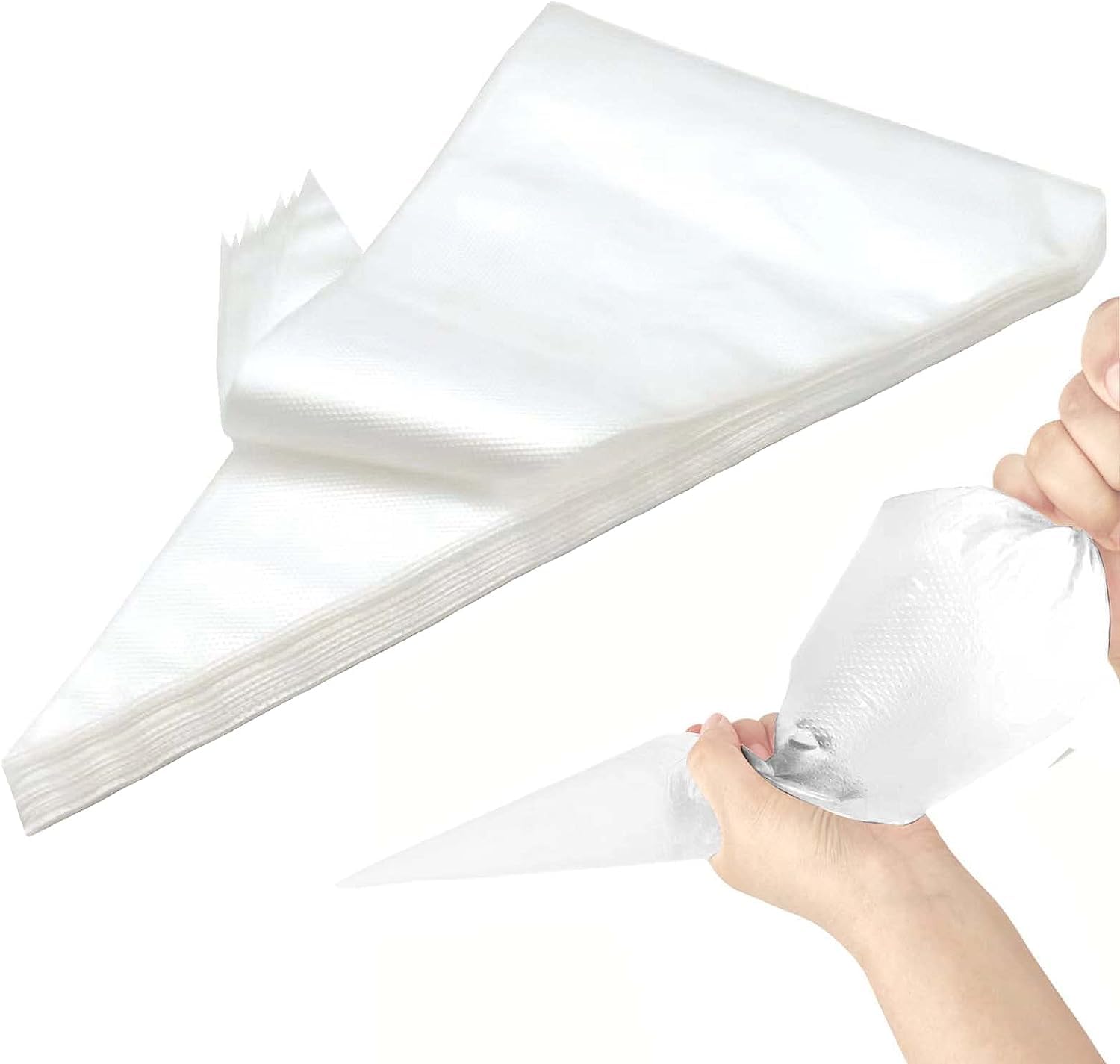 AMBESTAR 26 Inch Icing Piping Bags, 200 Pcs XXL Anti Burst Pastry Bags, Frosting Piping Bags Disposable for Wedding Cake, Birthday Party Dessert, Cupcake Decorating