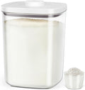 TBMAXS Airtight Rice Container 20 Lbs, Clear PET Plastic Food Storage Container Bin For Flour Sugar, Dry Food Holder with Easy Locking Lid for Kitchen Pantry Organization and Storage
