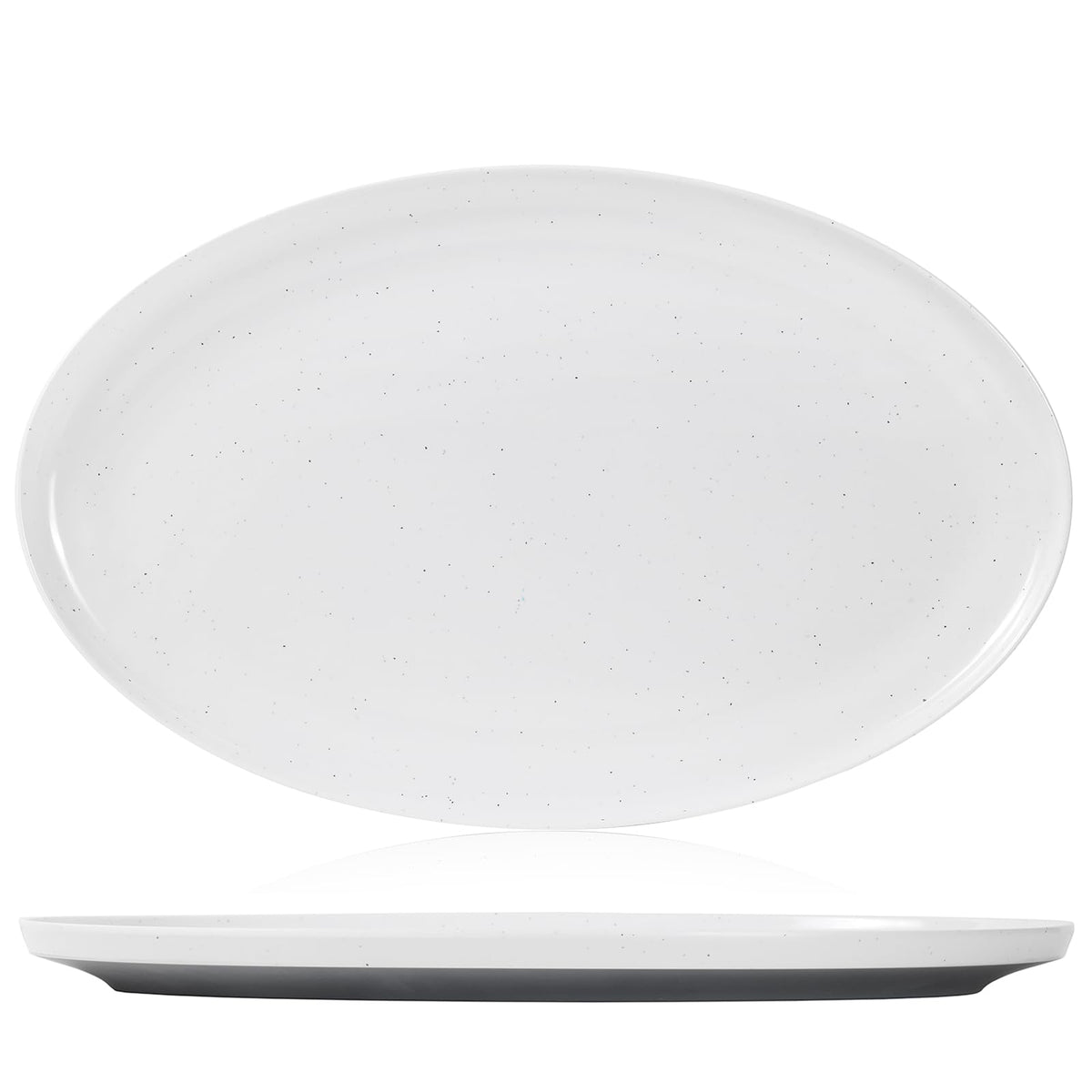 Webbylee 6-inch Melamine Bowls set of 6-20-ounce Dinnerware Cereal Bowls for Soup, Salad & Dessert | Dishwasher Safe & Space Saving(White/Grey)