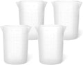Gartful 450ml Large Silicone Measuring Cups, 15OZ Reusable Squeeze and Pour Resin Cups for Epoxy, Casting Molds, Slime, Craft Art Projects, Cup Making, Waxing, 4 Packs