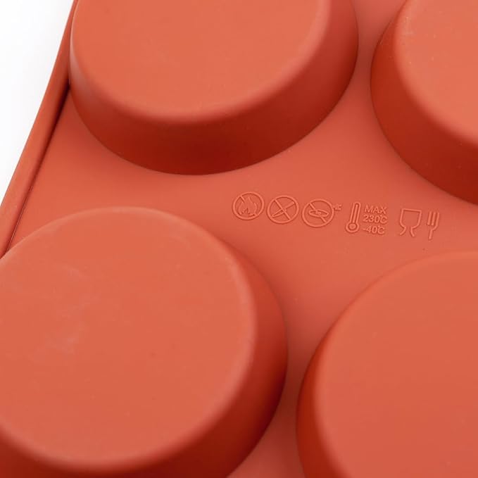 ionEgg Silicone Disc Molds With Tapered Side, 3.1 Inches Silicone Baking Mold, Nonstick & Quick Release, Mousse Cake Pan for French Dessert, Pie, Candy and Soap, Pack of 4