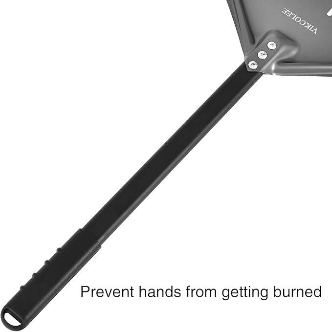 VIKCOLEE Perforated Pizza Peel, 14 x 16 Inch Rectangular Pizza Turning Peel, Professional Anodized Aluminum Turning Pizza Spatula, 34 inch overall