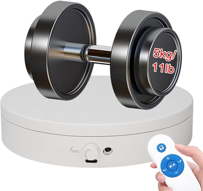ComXim Knob Speed Adjustment Remote Control Motorized Rotating Display Stand 3d scanner Electric Turntable rotating platform for Photography Products Shows,Jewelry,Watch,3D Models,Cake Support AAA