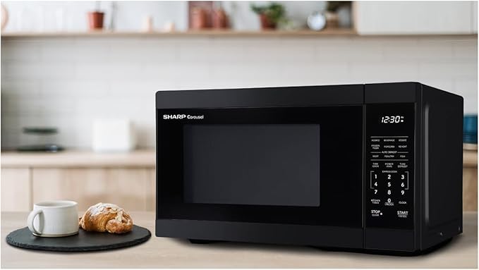 Sharp SMC1161KB 1.1 cu. ft. 1000W Black Countertop Microwave Oven