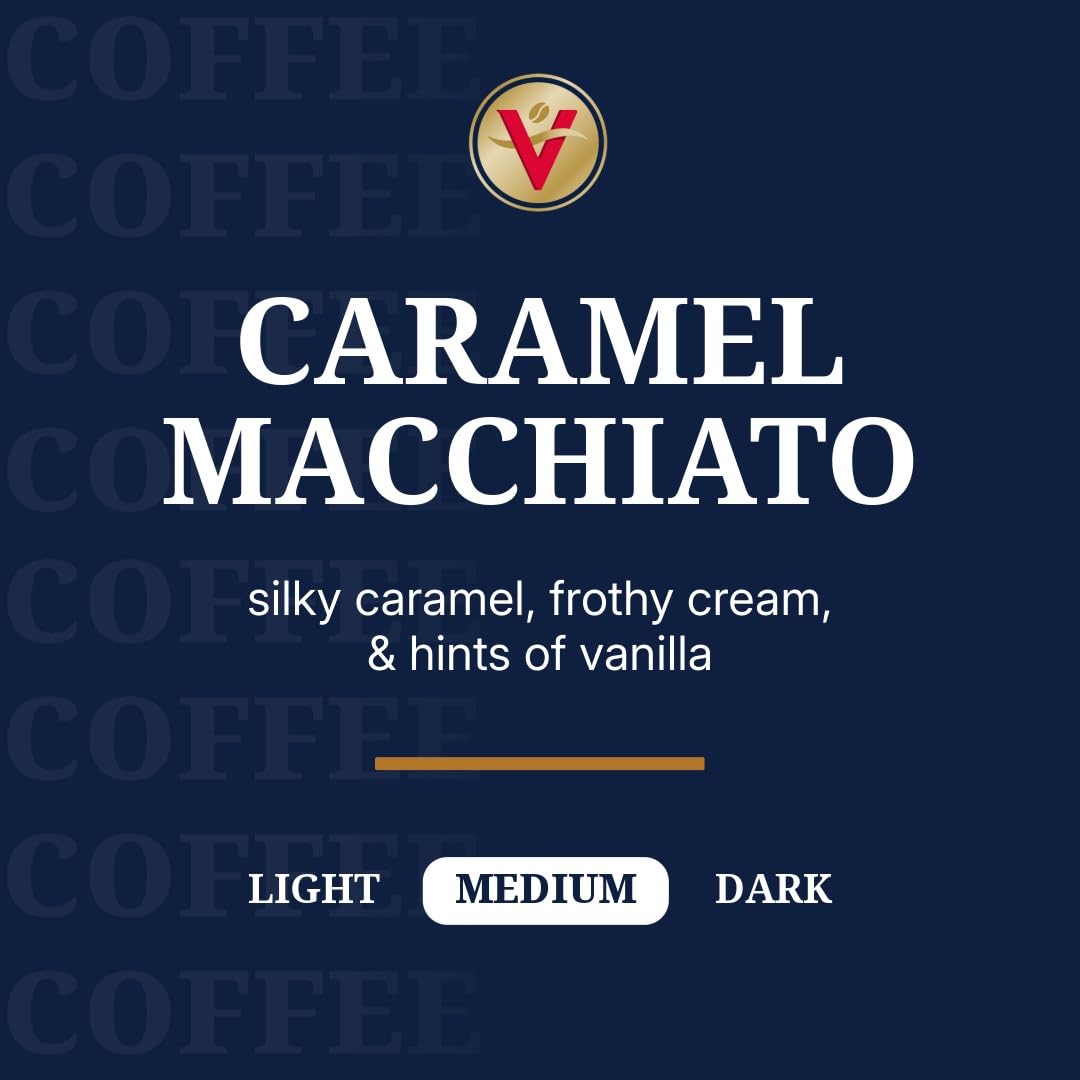 Victor Allen's Coffee Caramel Macchiato Flavored, Medium Roast, 42 Count, Single Serve Coffee Pods for Keurig K-Cup Brewers